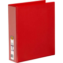 Marbig insert binder A4 3 ring 50mm red