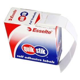 Quikstik dispenser labels rectangular 10x34mm 750 labels white #Q1034